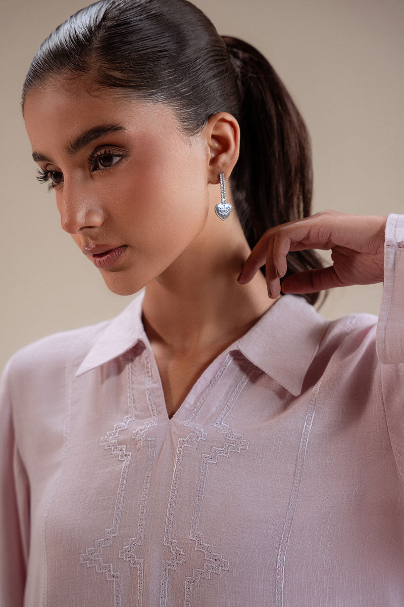 Cross Stitch - Blossom Karandi Suit For Women - Pink - 2 Piece