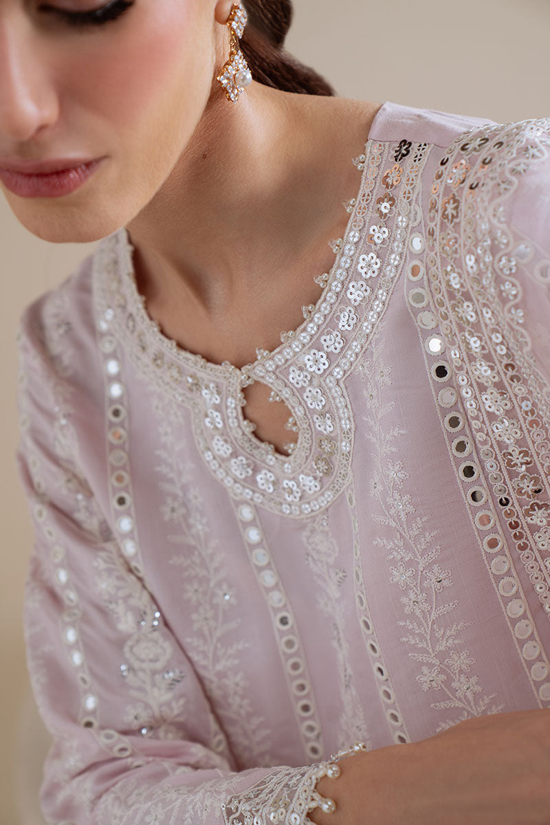 Cross Stitch - Blush Aura Pink Unstitch Suit For Women - 3 Piece