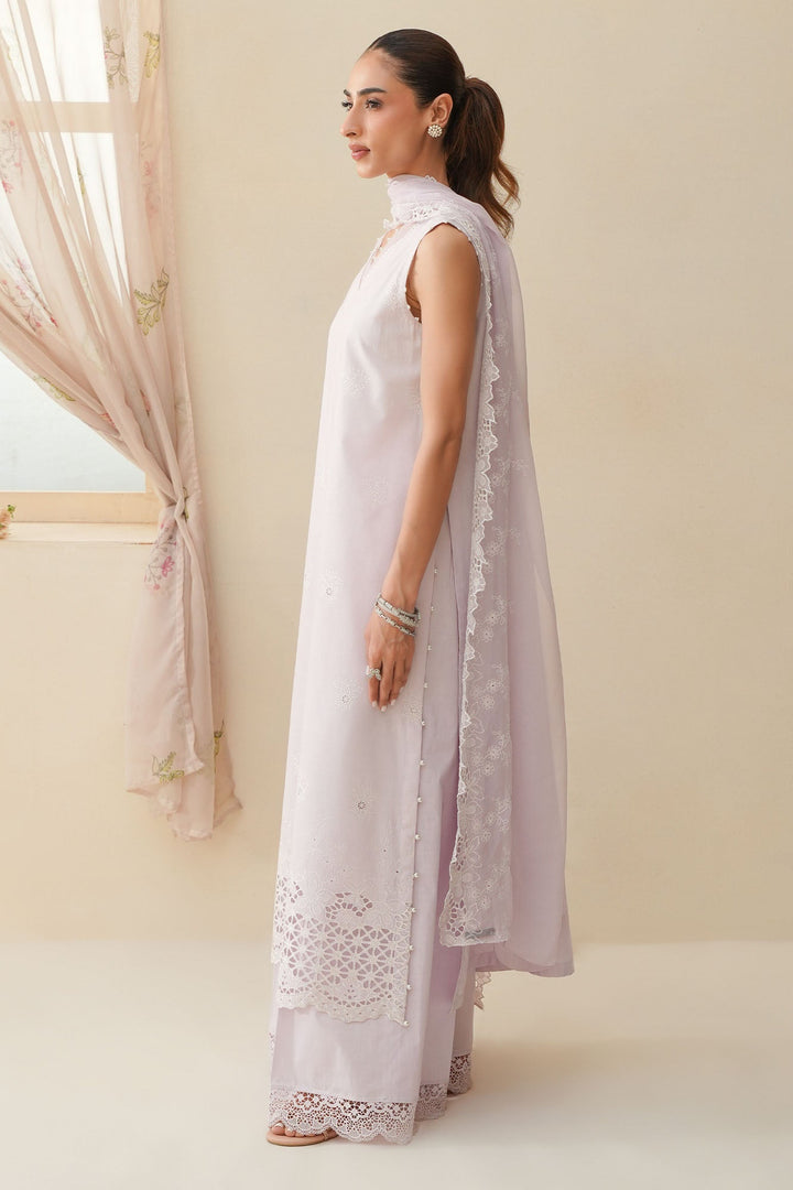 Cross Stitch - Blush Breeze Chikankari Lawn Unstitch Suit For Women - 3 Piece