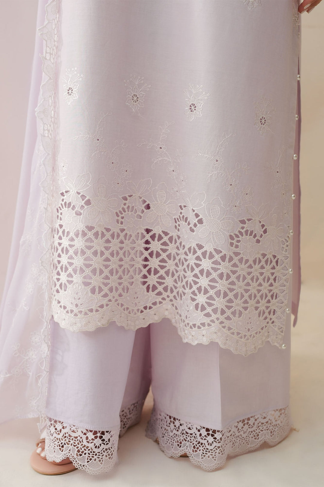 Cross Stitch - Blush Breeze Chikankari Lawn Unstitch Suit For Women - 3 Piece