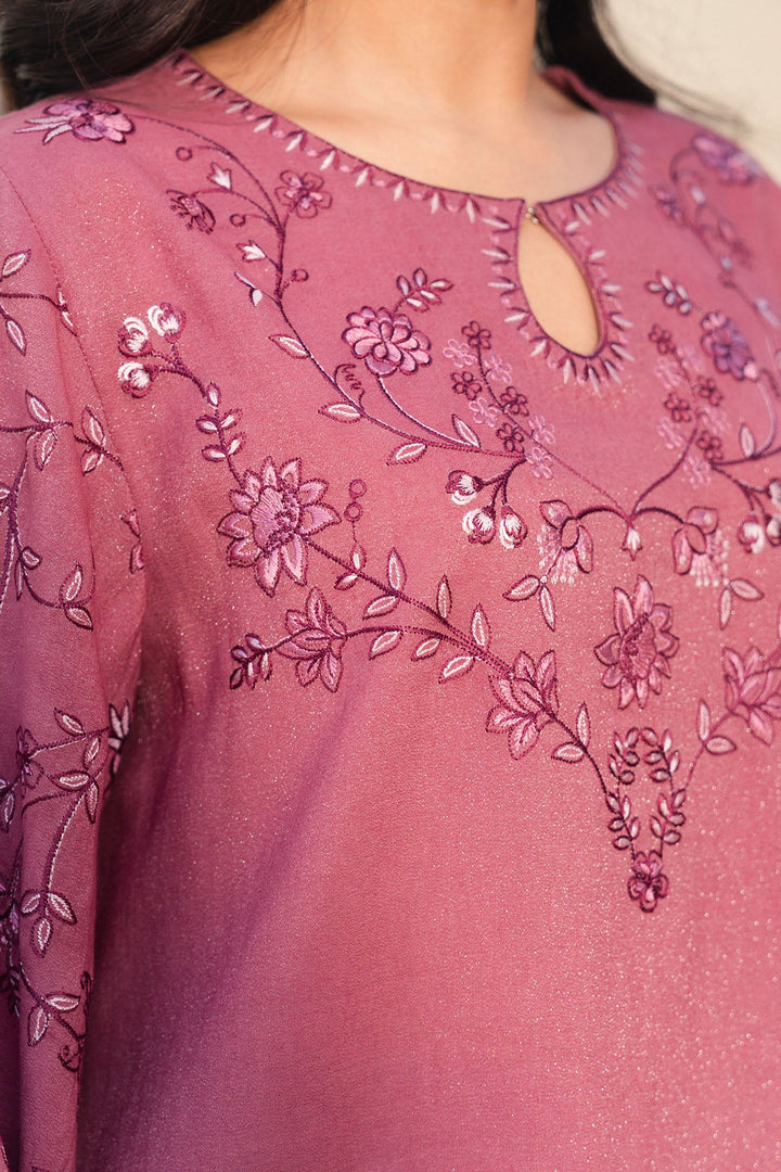Cross Stitch - Blush Mist Net Suit For Women - Pink - 2 Piece