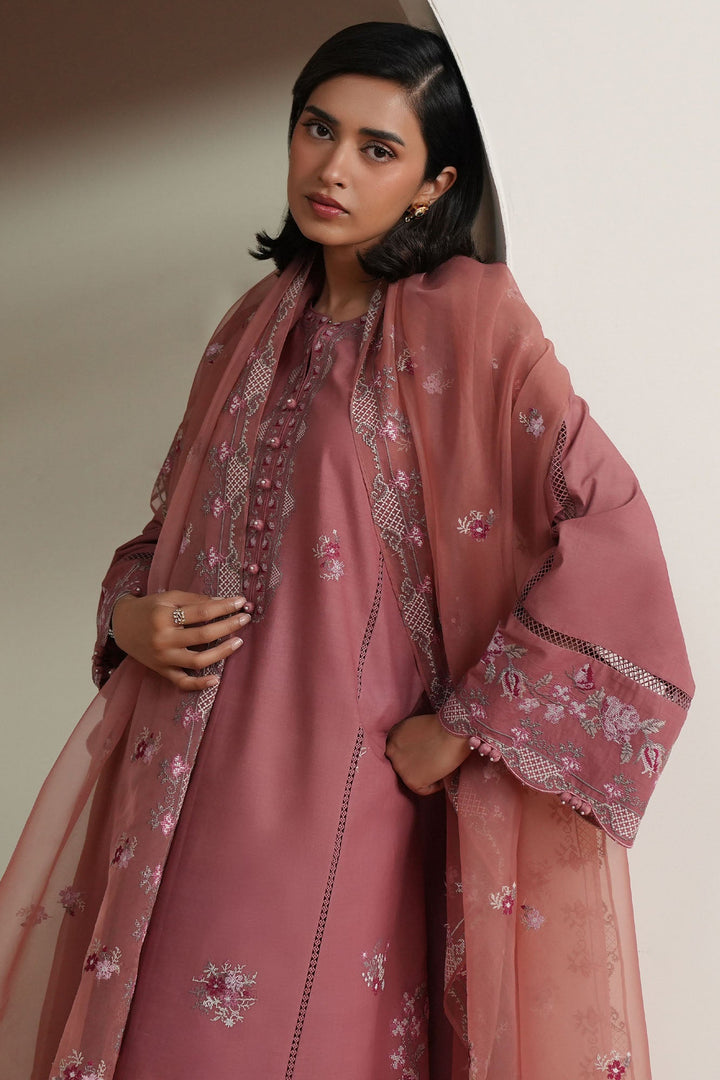 Cross Stitch - Blush Tapestry Embroidered Lawn Unstitch Suit For Women - 3 Piece