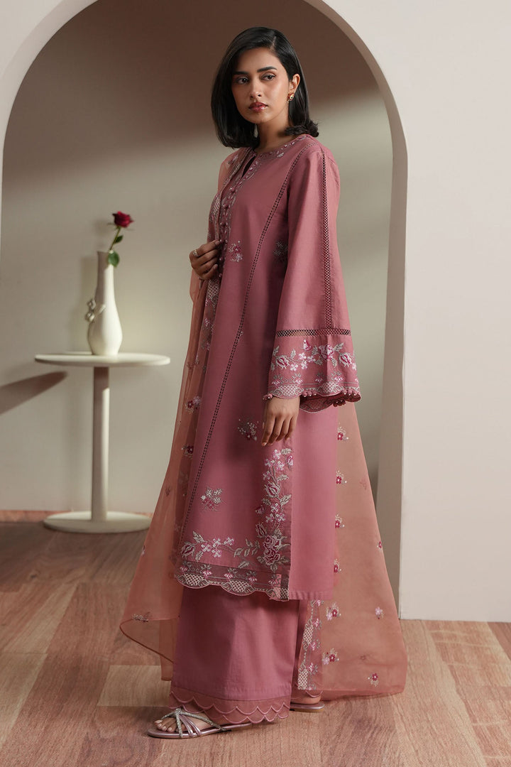 Cross Stitch - Blush Tapestry Embroidered Lawn Unstitch Suit For Women - 3 Piece