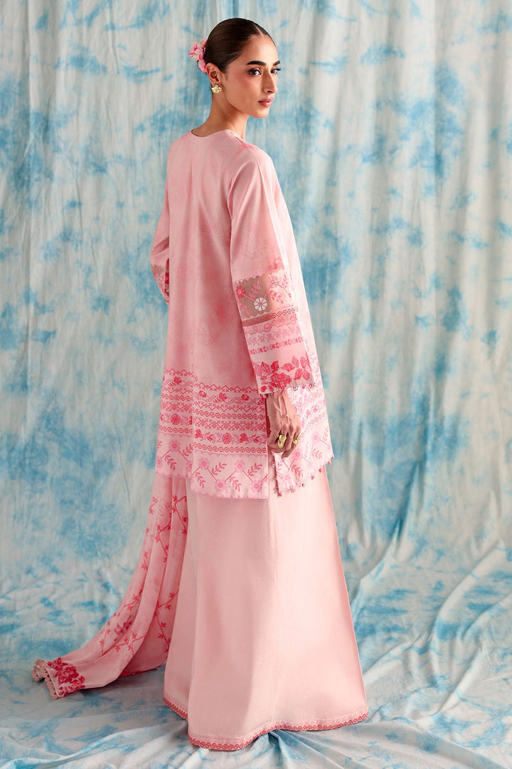 Cross Stitch - Blush Threads Printed Lawn Unstitch Suit For Women - 3 Piece