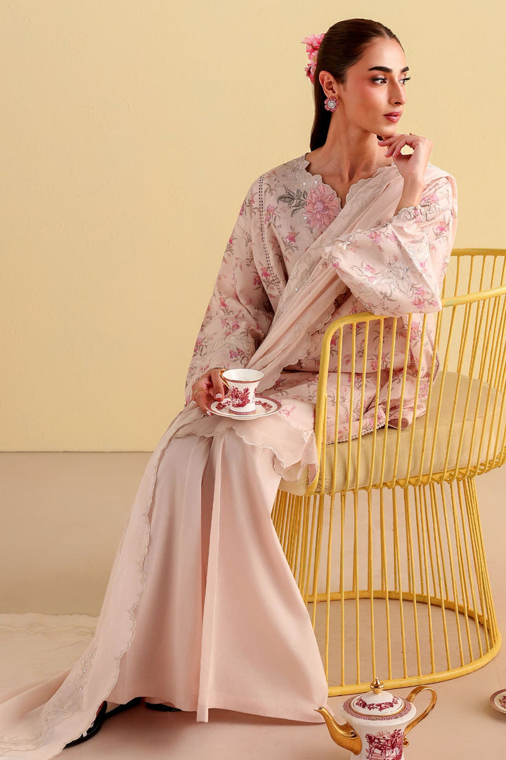 Cross Stitch - Botanical Bliss Printed Lawn Unstitch Suit For Women - 3 Piece