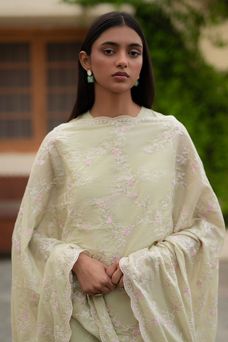 Cross Stitch - CANARY GREEN - Lawn - 3 Piece - Unstitch