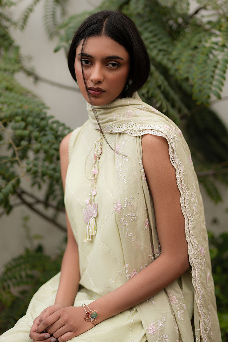 Cross Stitch - CANARY GREEN - Lawn - 3 Piece - Unstitch