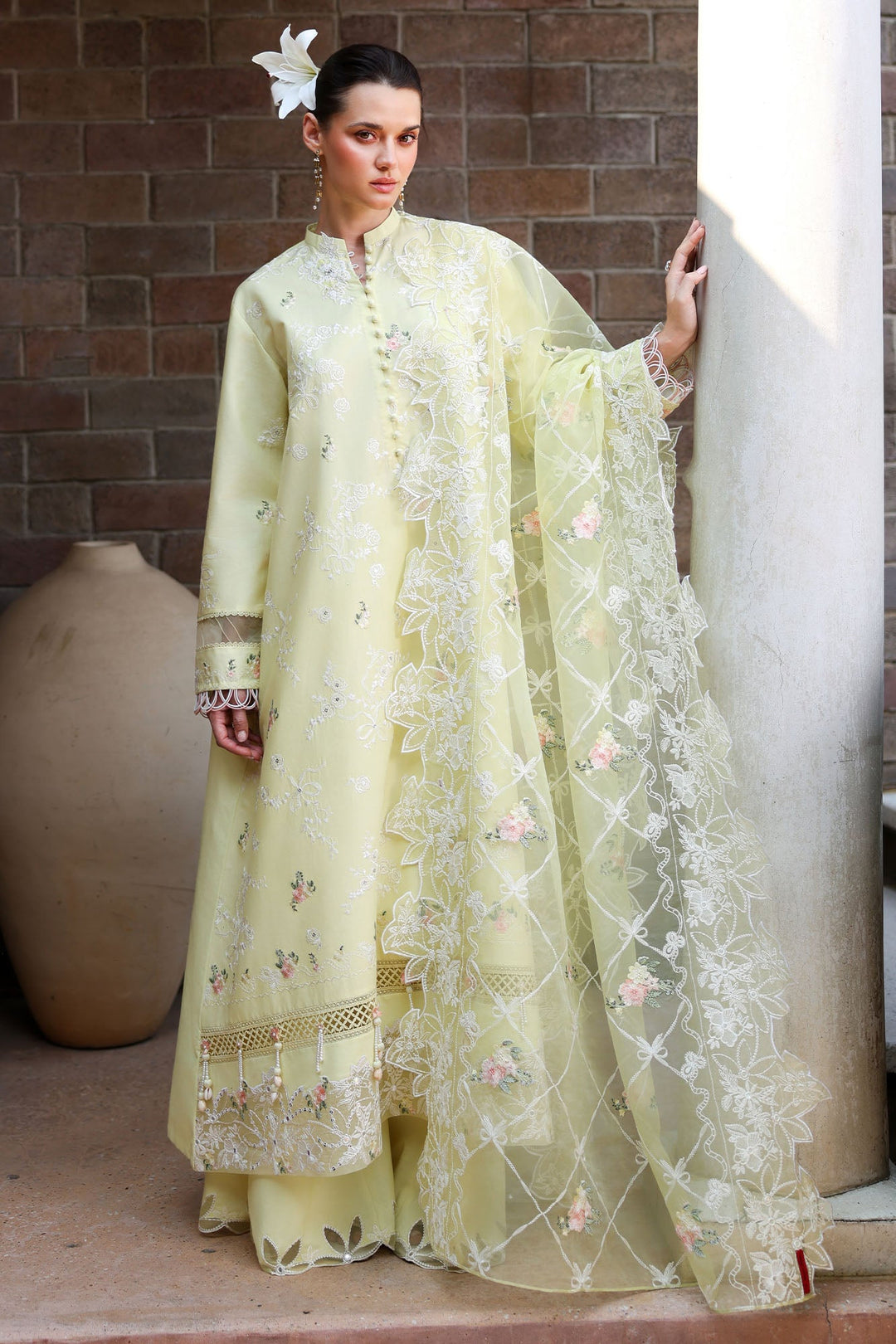 Cross Stitch - Citrus Lace Lawn Unstitch Suit For Women - 3 Piece