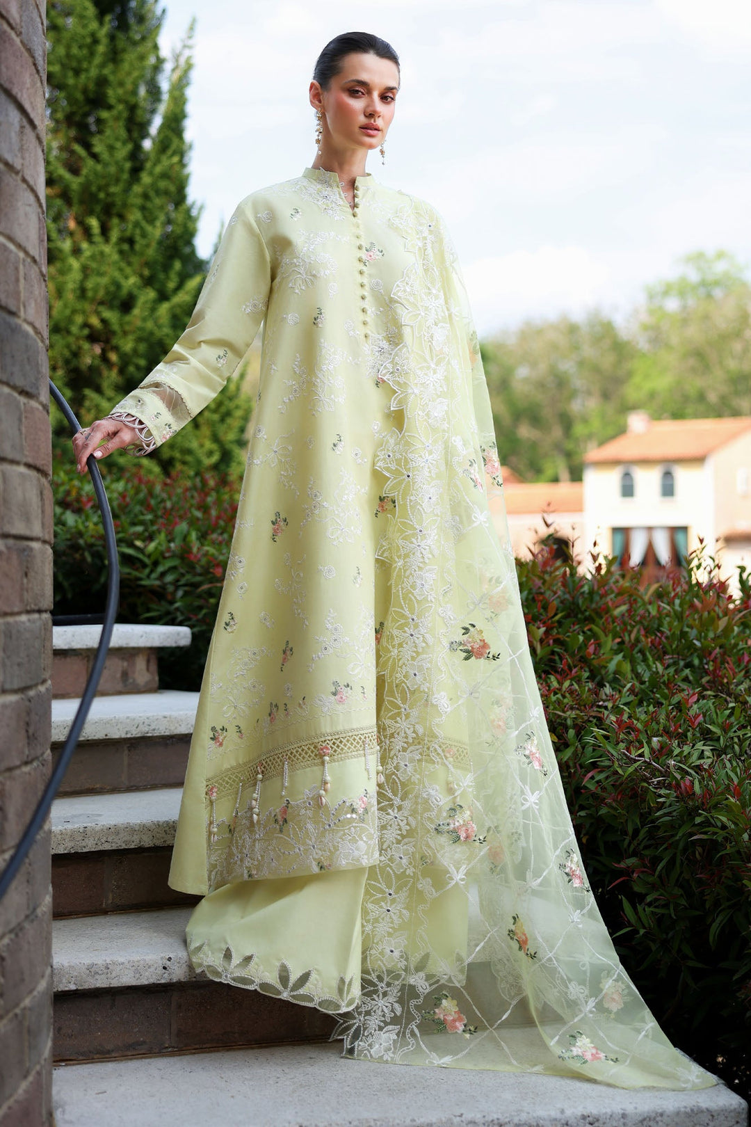 Cross Stitch - Citrus Lace Lawn Unstitch Suit For Women - 3 Piece