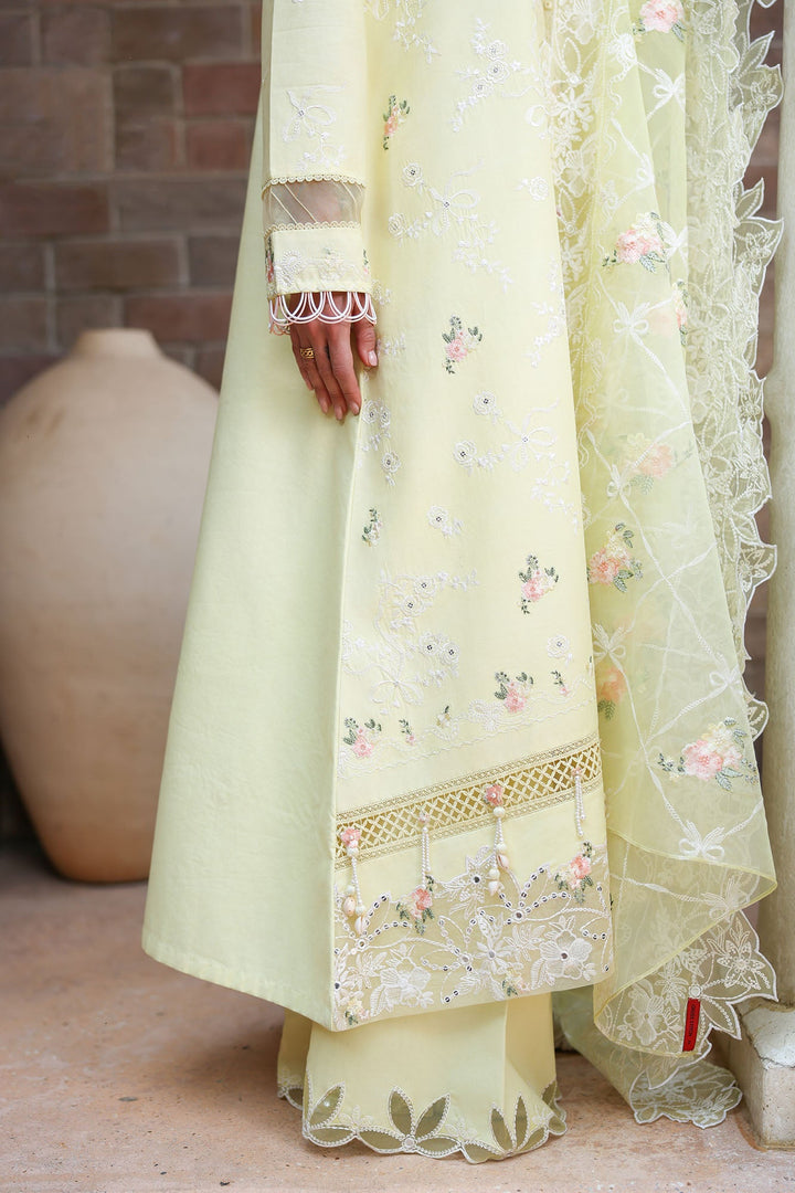 Cross Stitch - Citrus Lace Lawn Unstitch Suit For Women - 3 Piece