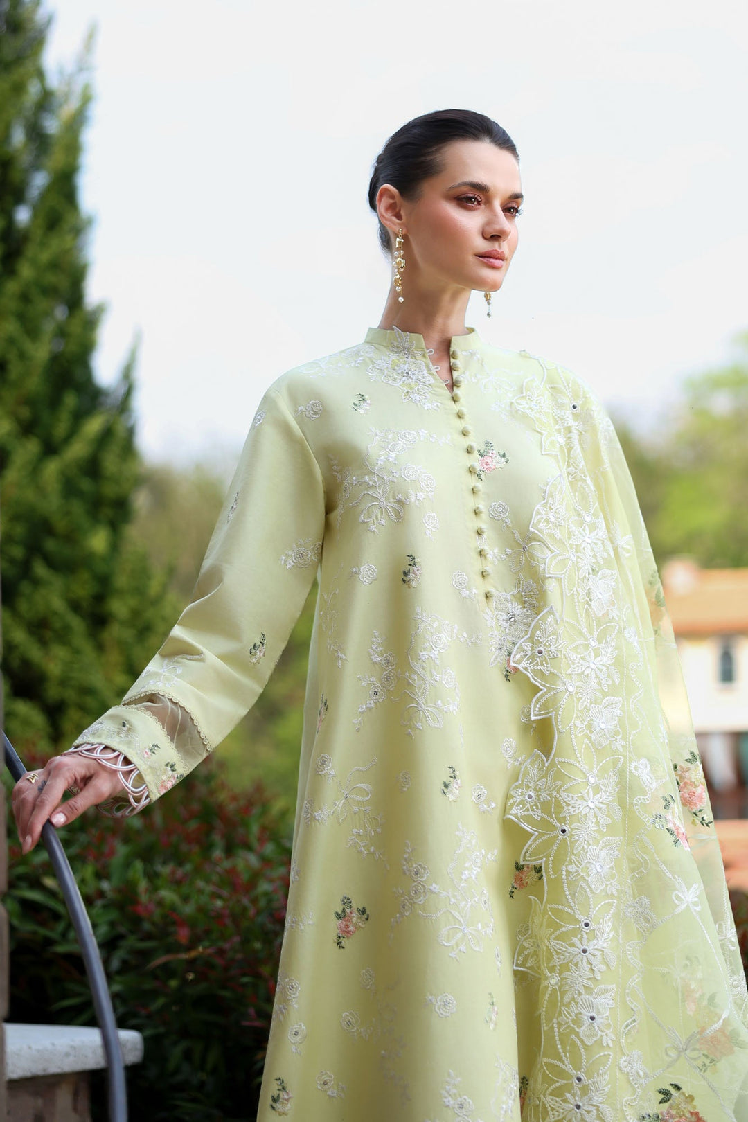 Cross Stitch - Citrus Lace Lawn Unstitch Suit For Women - 3 Piece