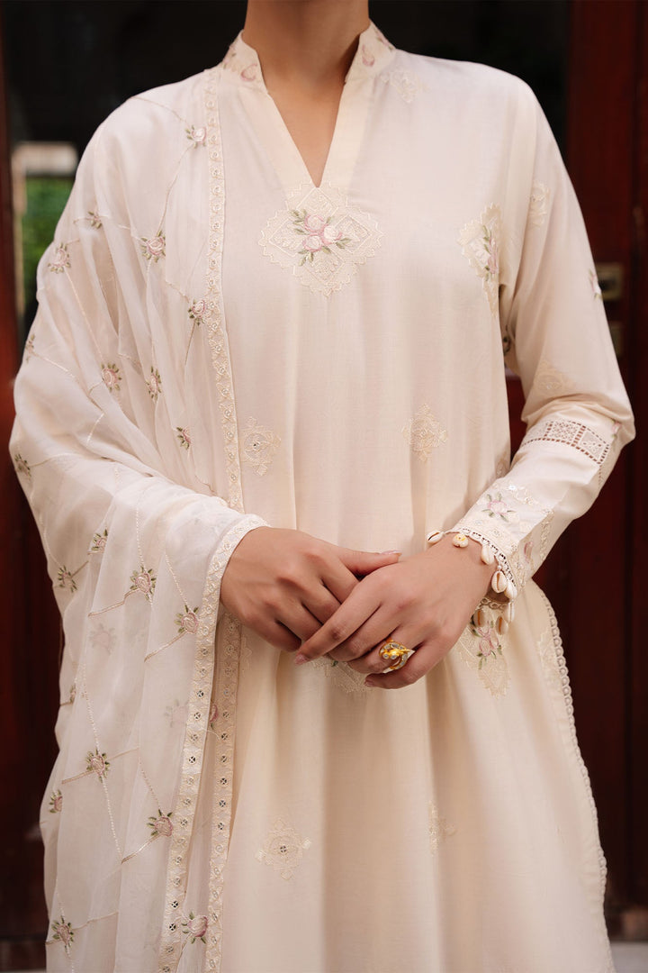 Cross Stitch - Cloud Garden Lawn Suit For Women - 3 Piece