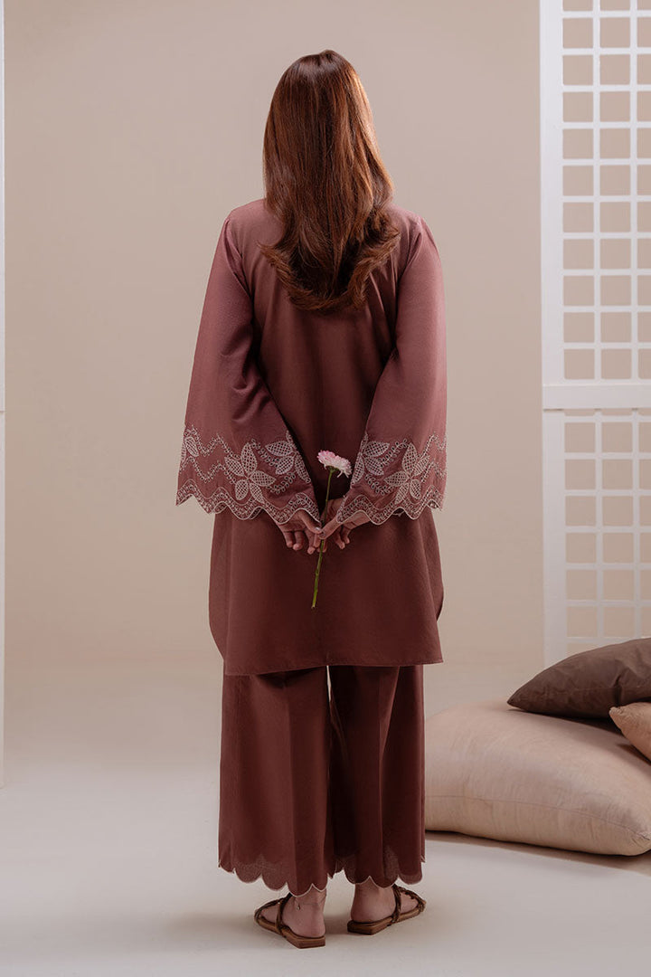 Cross Stitch - Coco Bloom Lawn Suit For Women - Brown - 2 Piece