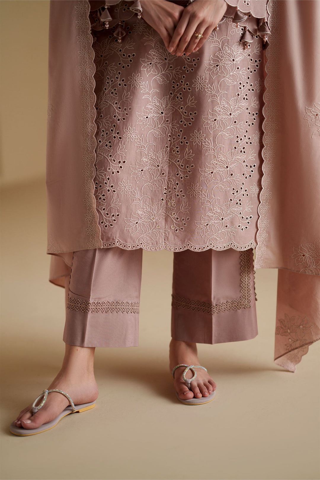 Cross Stitch - Copper Sand Chikankari Lawn Suit For Women - 3 Piece