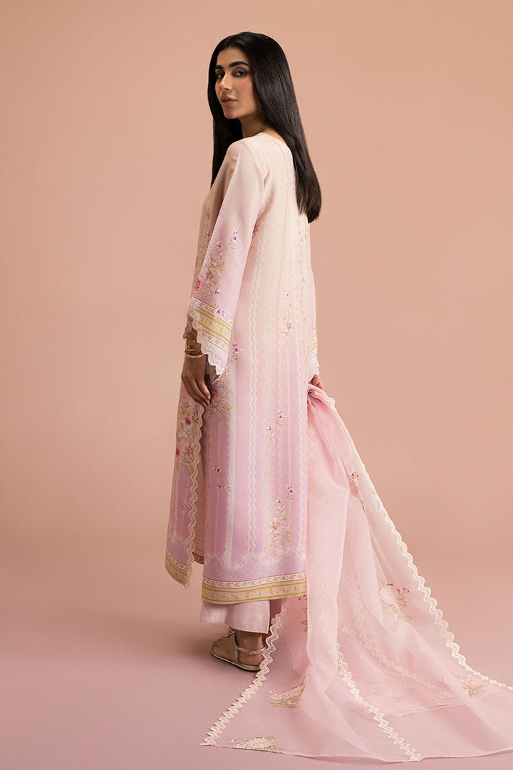 Cross Stitch - Coral Dream Silk Suit For Women - Pink - 2 Piece