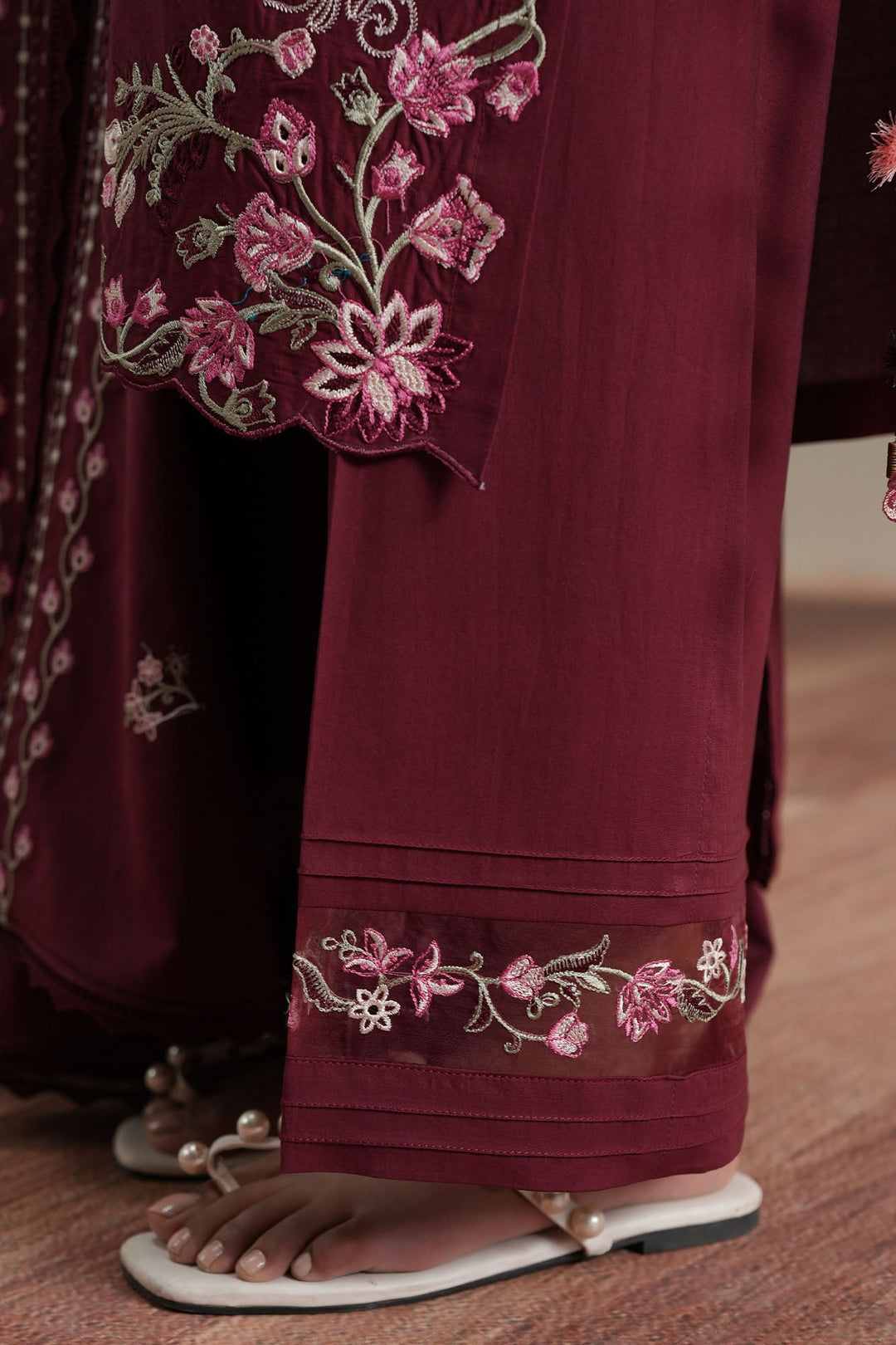 Cross Stitch - Crimson Majesty Embroidered Lawn Unstitch Suit For Women - 3 Piece