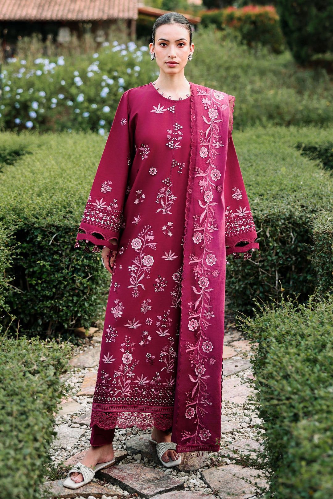 Cross Stitch - Crimson Royale Lawn Unstitch Suit For Women - 3 Piece