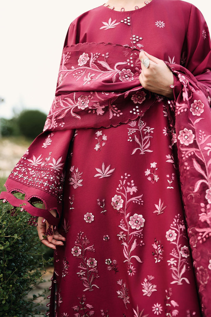 Cross Stitch - Crimson Royale Lawn Unstitch Suit For Women - 3 Piece