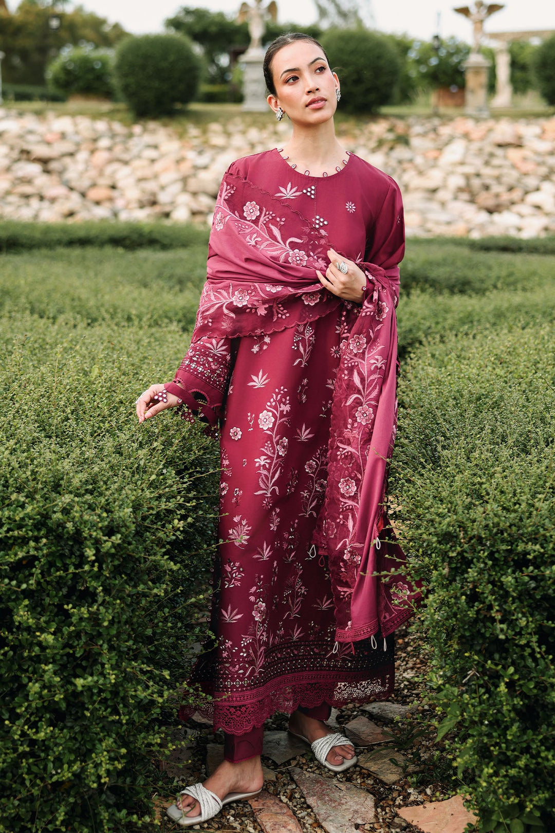 Cross Stitch - Crimson Royale Lawn Unstitch Suit For Women - 3 Piece