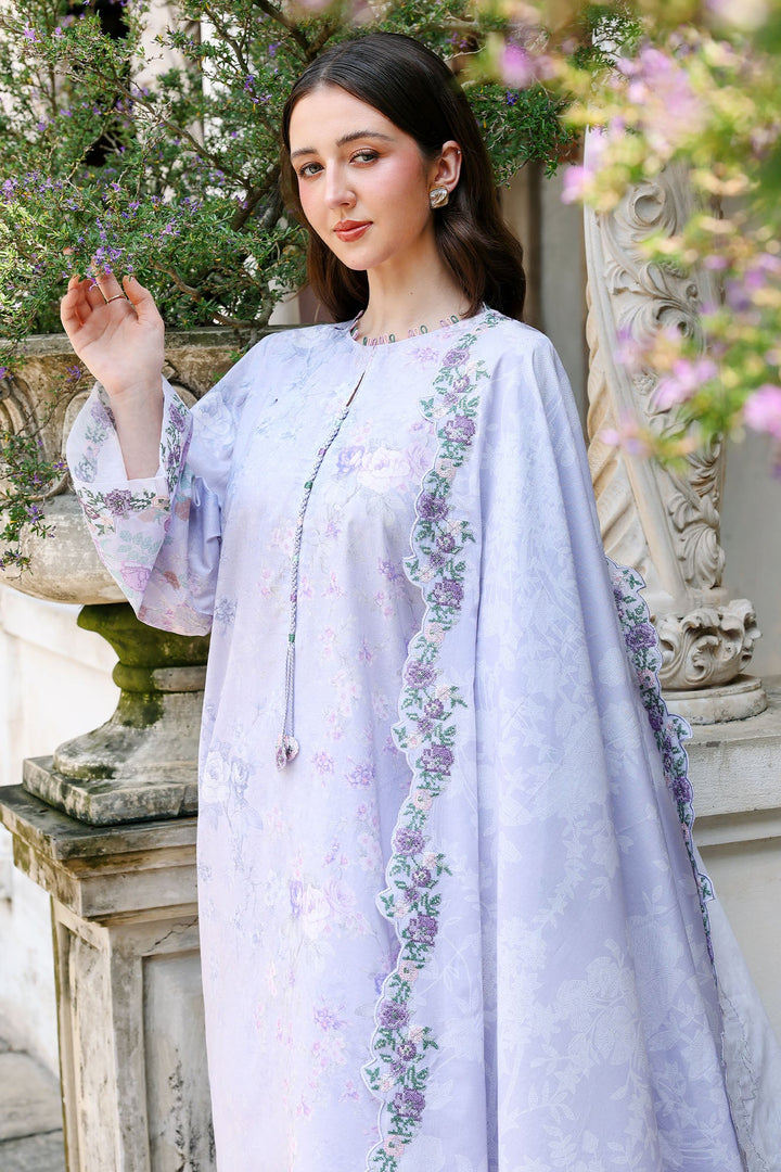 Cross Stitch - Crystal Glaze Lawn Unstitch Suit For Women - 3 Piece