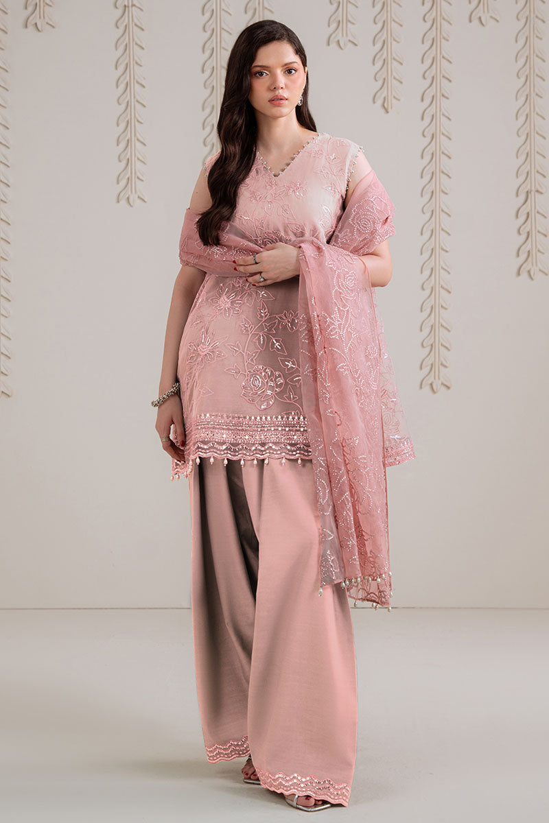 Cross Stitch - DUSTY ROSE - Chiffon - 4 Piece - Unstitched