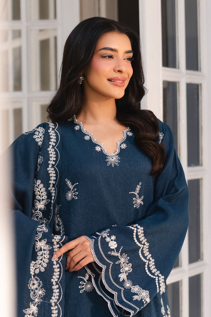Cross Stitch - Deep Eclipse Net Suit For Women - Blue - 2 Piece