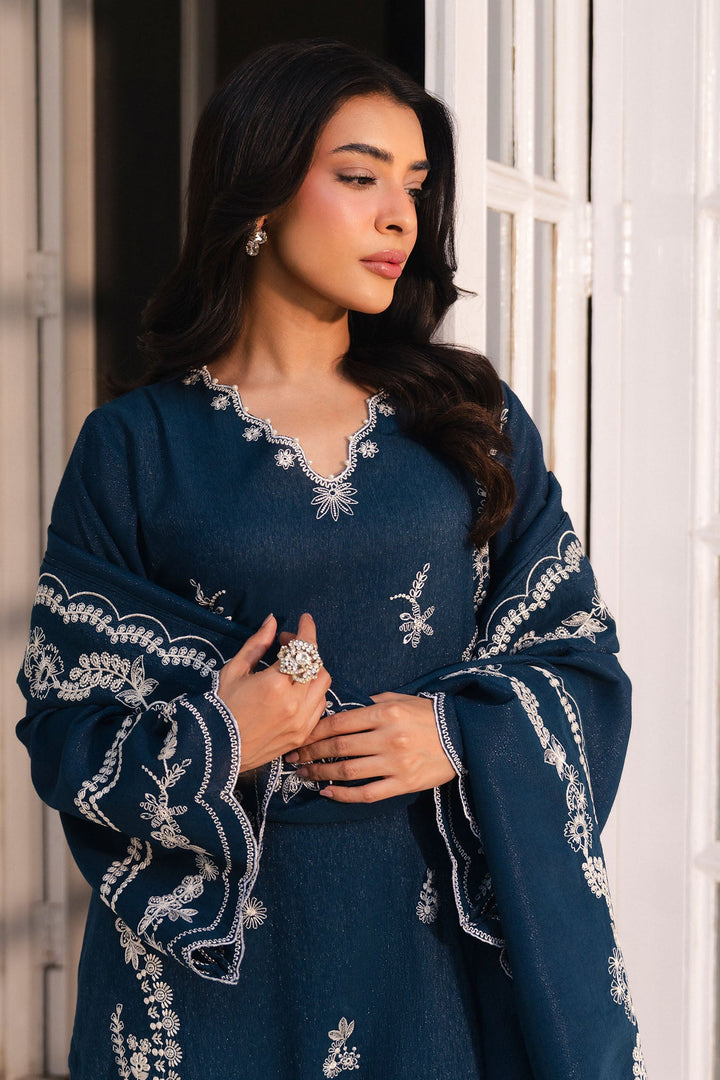 Cross Stitch - Deep Eclipse Net Suit For Women - Blue - 2 Piece
