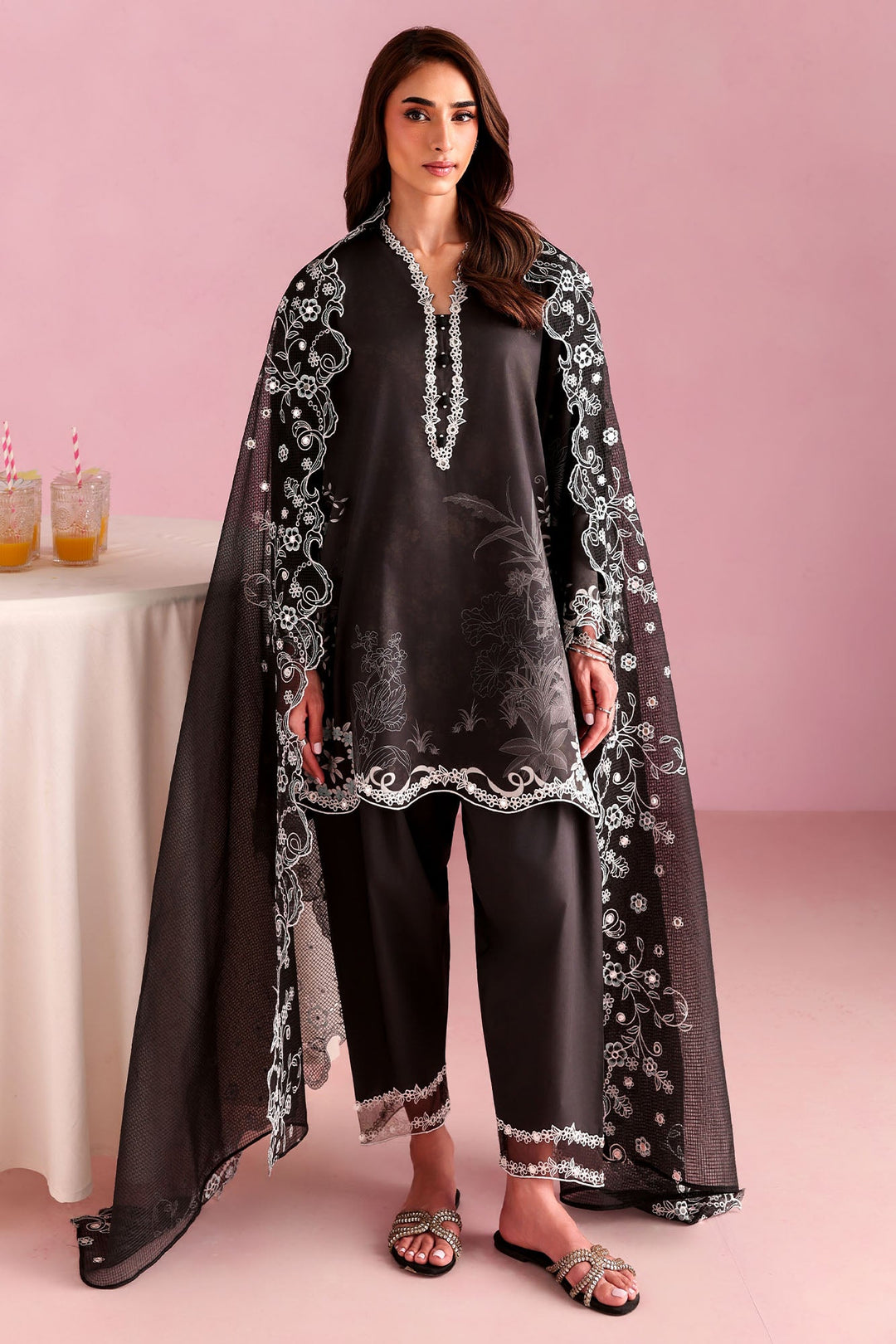 Cross Stitch - Deep Forest Printed Lawn Unstitch Suit For Women - 3 Piece