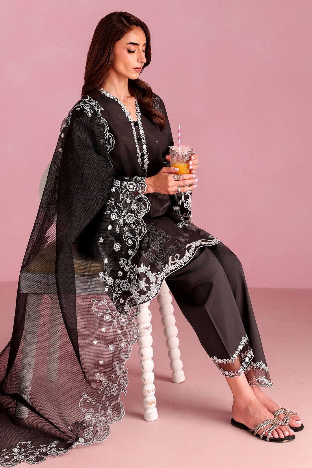 Cross Stitch - Deep Forest Printed Lawn Unstitch Suit For Women - 3 Piece