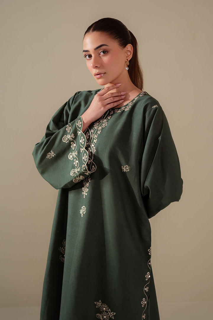 Cross Stitch - Dew Embroidered Lawn Shirt For Women - Green - 1 Piece
