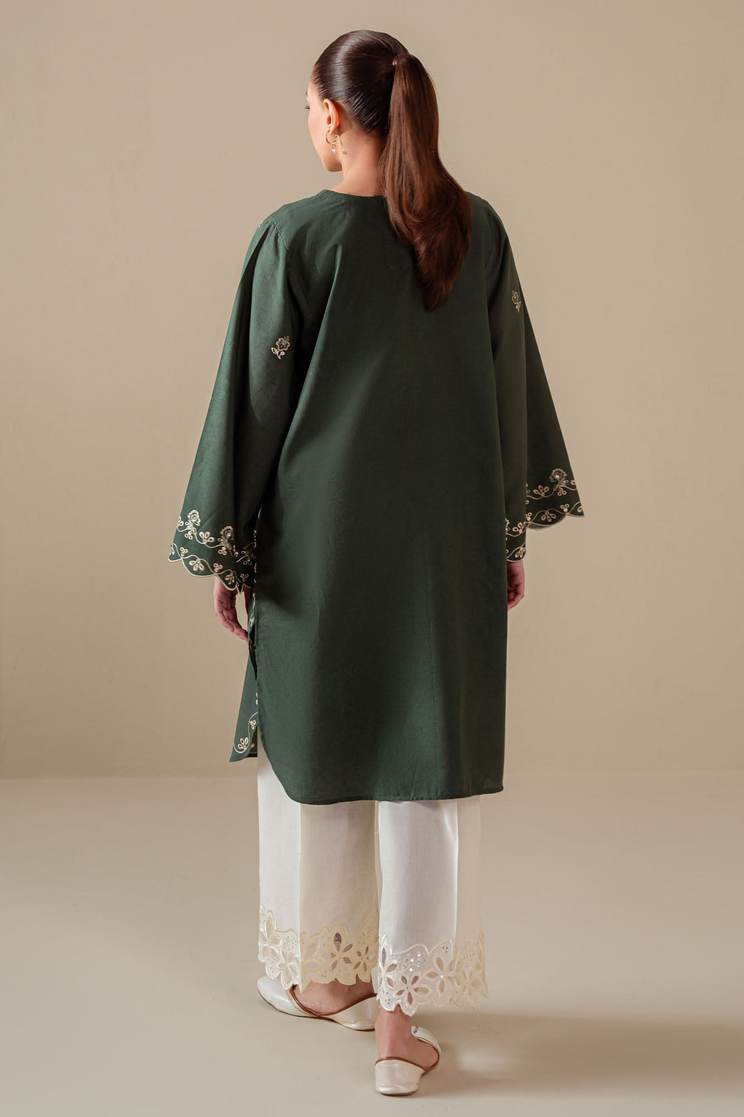 Cross Stitch - Dew Embroidered Lawn Shirt For Women - Green - 1 Piece