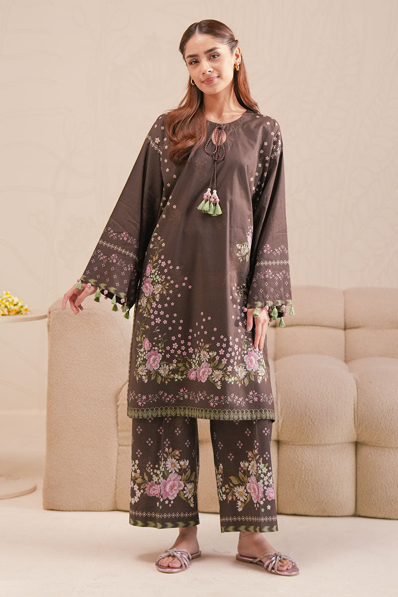 Cross Stitch - Enchanted Flora Digital Print Lawn Unstitch Suit For Women - 2 Piece