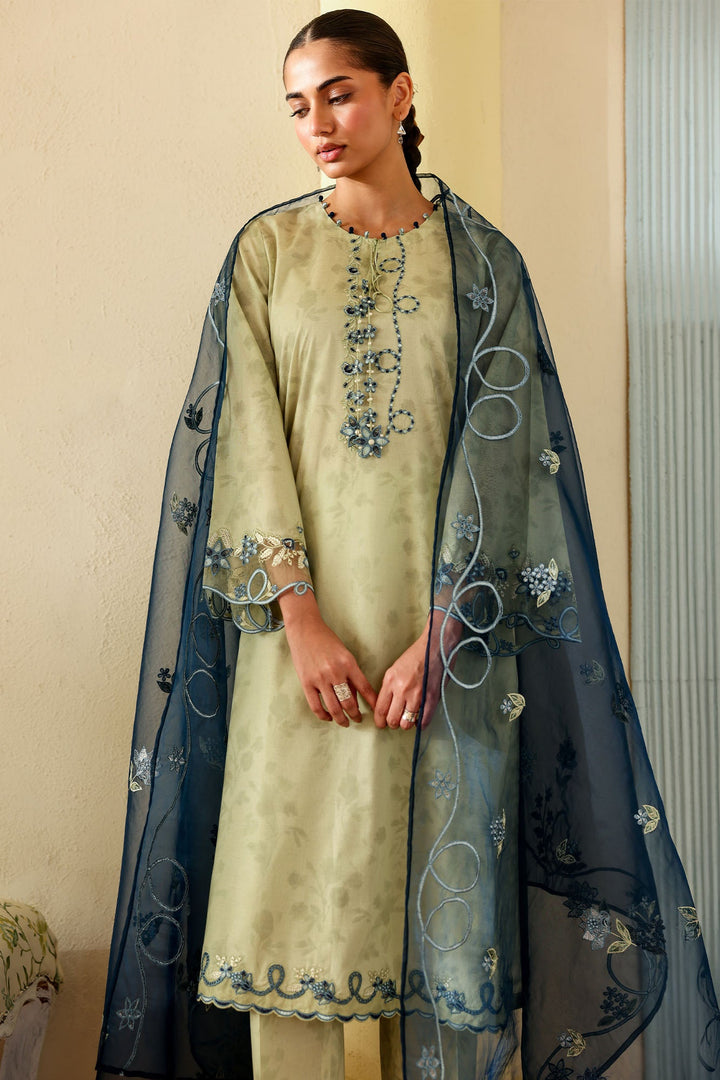 Cross Stitch - Ethnic Fluer Printed Lawn Unstitch Suit For Women - 3 Piece
