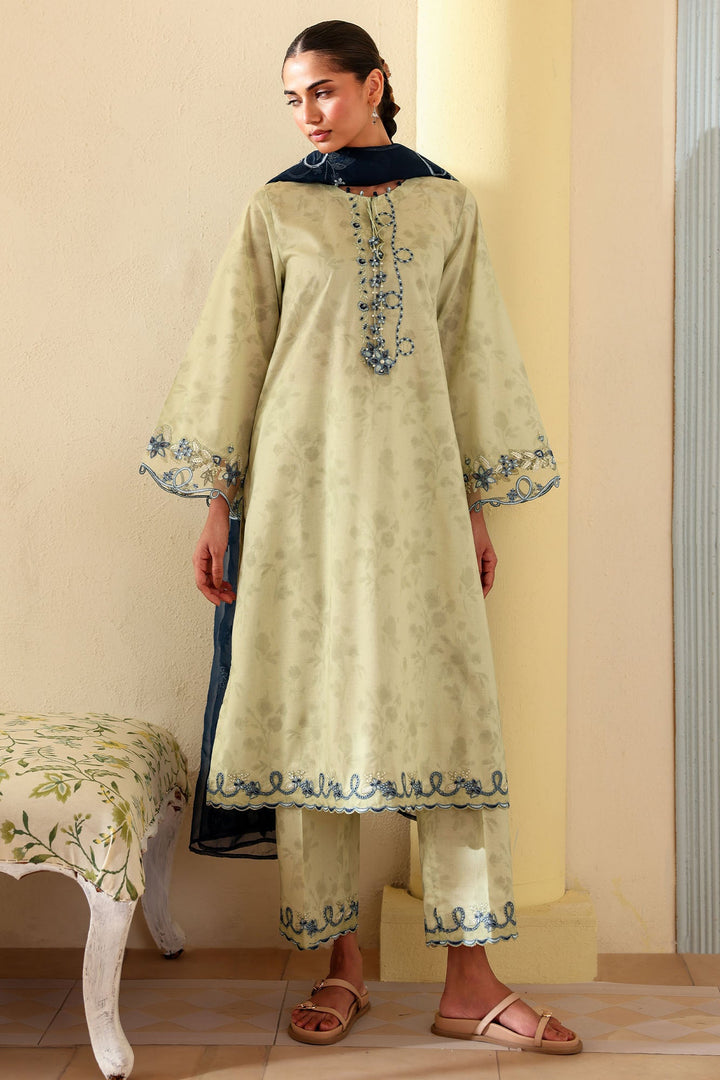 Cross Stitch - Ethnic Fluer Printed Lawn Unstitch Suit For Women - 3 Piece