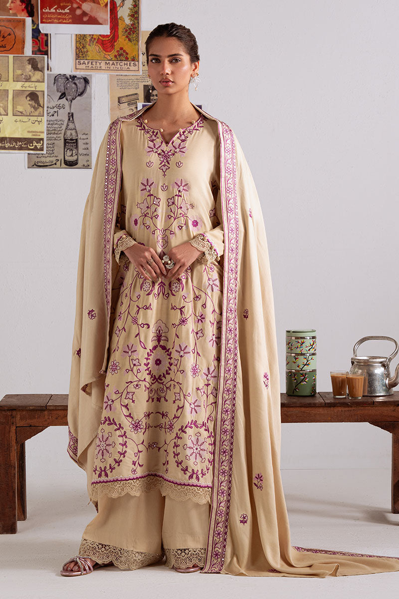 Cross Stitch - Fawn Radiance - Linen Embroidered Suit - 3 Piece - Unstitch