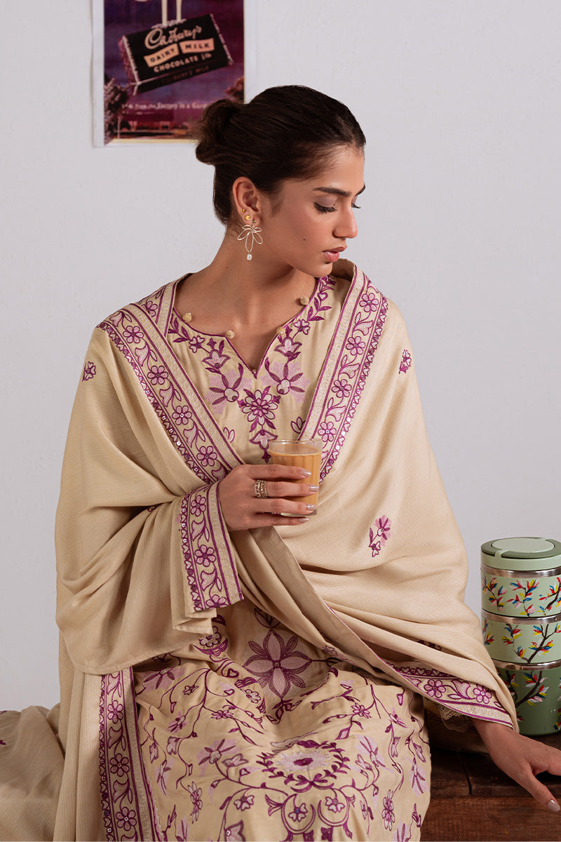 Cross Stitch - Fawn Radiance - Linen Embroidered Suit - 3 Piece - Unstitch