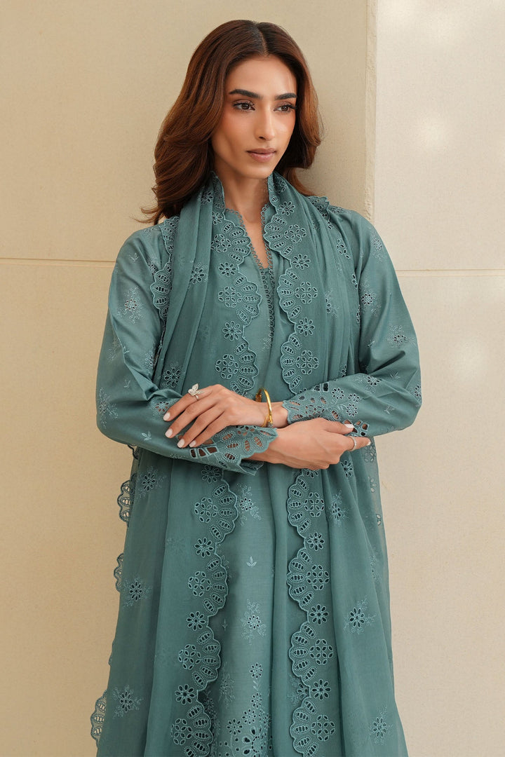 Cross Stitch - Fleur Whisper Chikankari Lawn Unstitch Suit For Women - 3 Piece