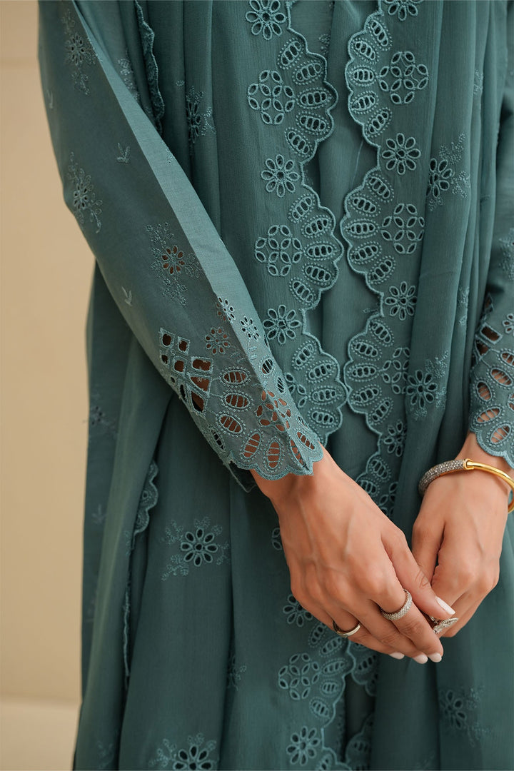 Cross Stitch - Fleur Whisper Chikankari Lawn Unstitch Suit For Women - 3 Piece