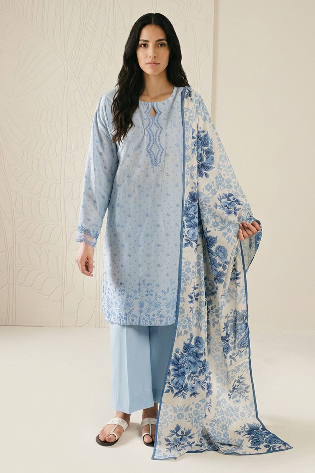 Cross Stitch - Floral Dream Lawn Suit For Women - 3 Piece