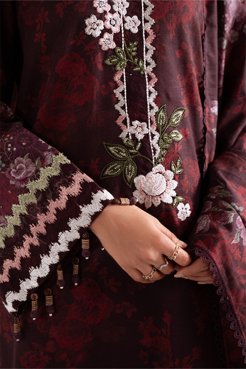 Cross Stitch - Floral Melody - Khaddar Printed Suit - 3 Piece - Unstitch