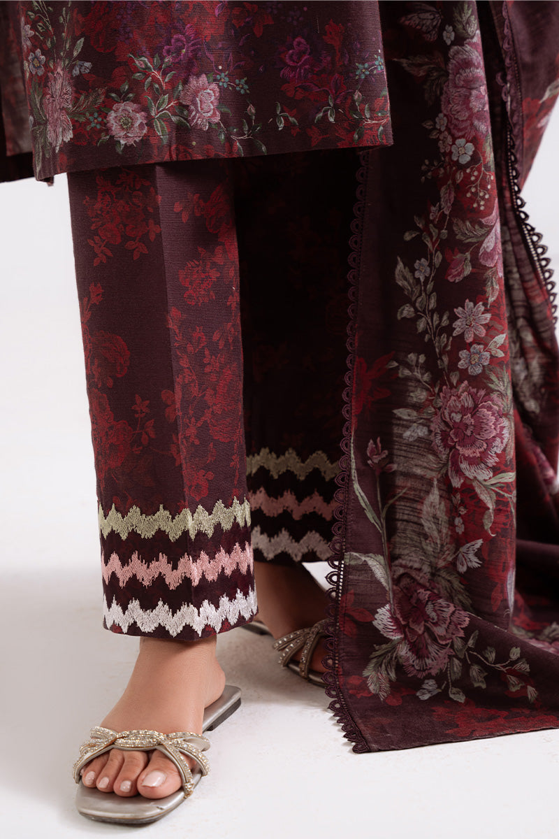 Cross Stitch - Floral Melody - Khaddar Printed Suit - 3 Piece - Unstitch