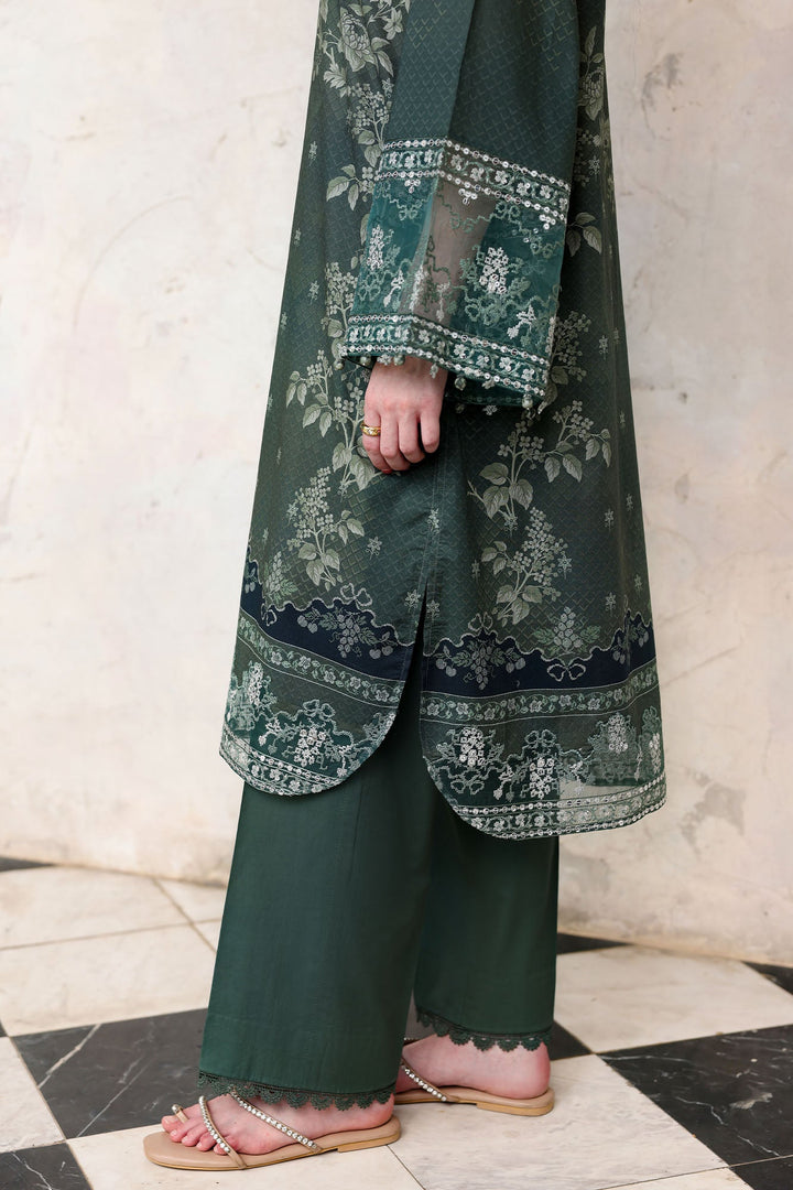 Cross Stitch - Forest Muse Lawn Unstitch Suit For Women - 3 Piece