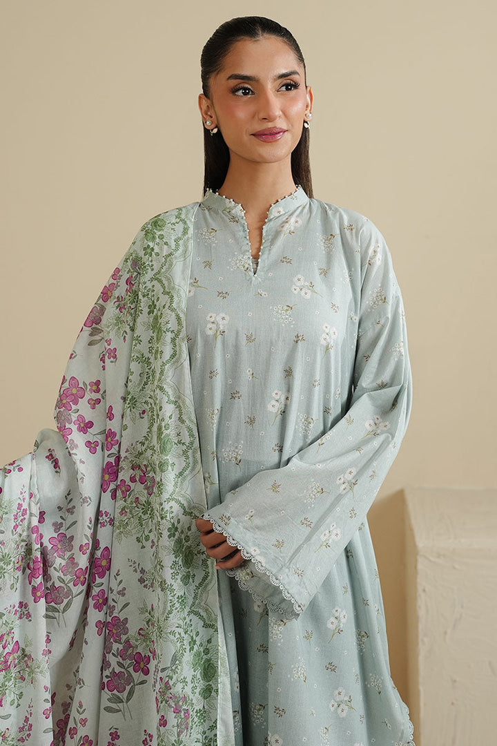 Cross Stitch - GRAY FROST - Lawn - 3 Piece - Unstitched