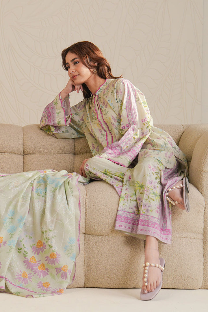 Cross Stitch - Garnet Tale Digital Print Lawn Unstitch Suit For Women - 3 Piece