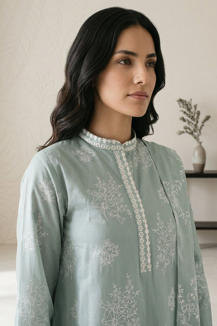 Cross Stitch - Green Essence Lawn Suit For Women - 3 Piece