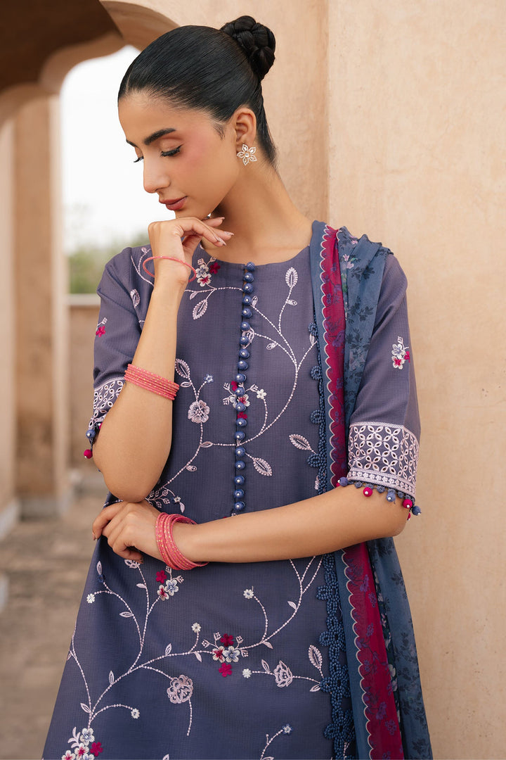 Cross Stitch - Indigo Dusk Lawn Suit For Women - 3 Piece