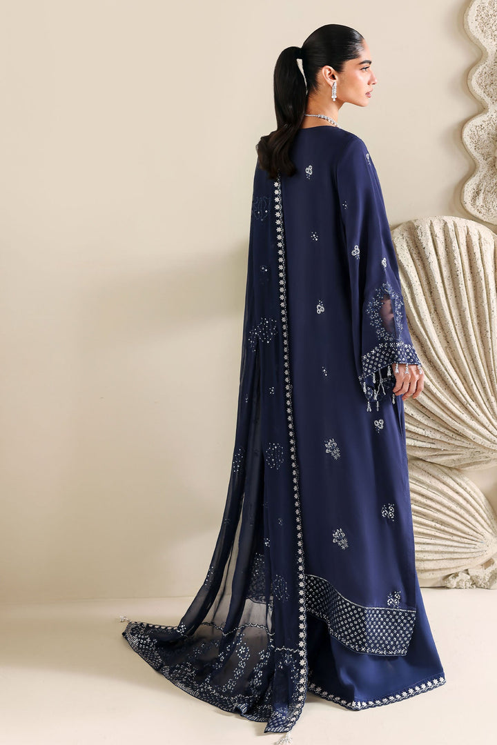 Cross Stitch - Indigo Muse Silk Suit For Women - 3 Piece