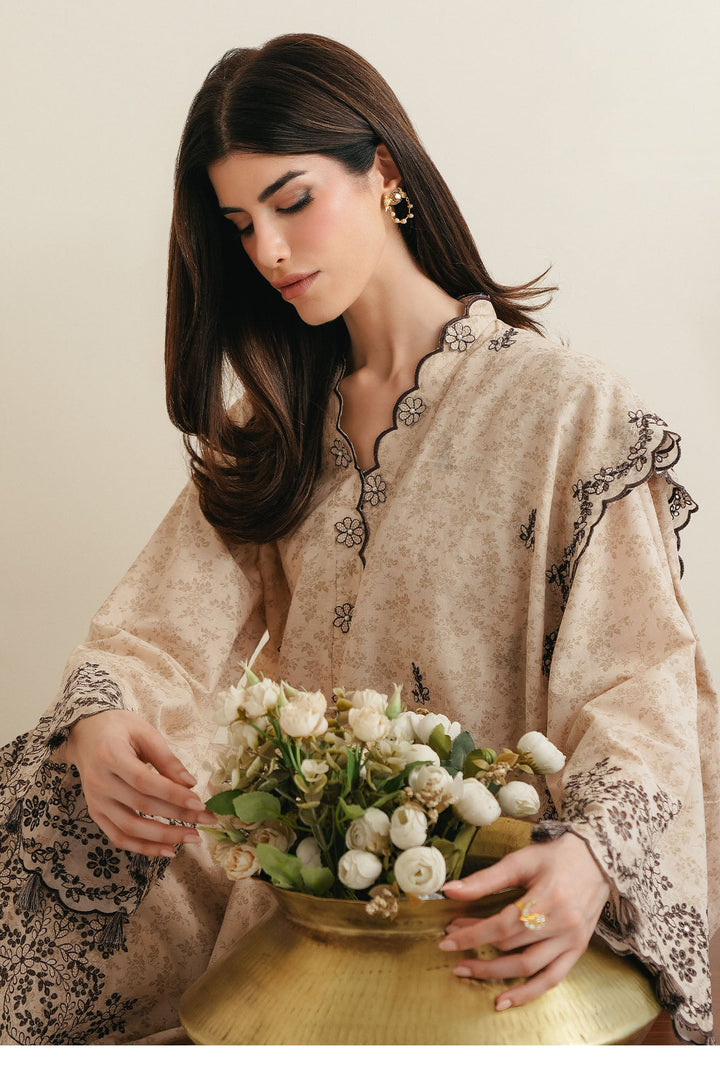 Cross Stitch - Ivory Noir Lawn Digital Suit For Women - 3 Piece