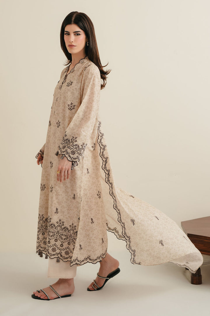 Cross Stitch - Ivory Noir Lawn Digital Suit For Women - 3 Piece