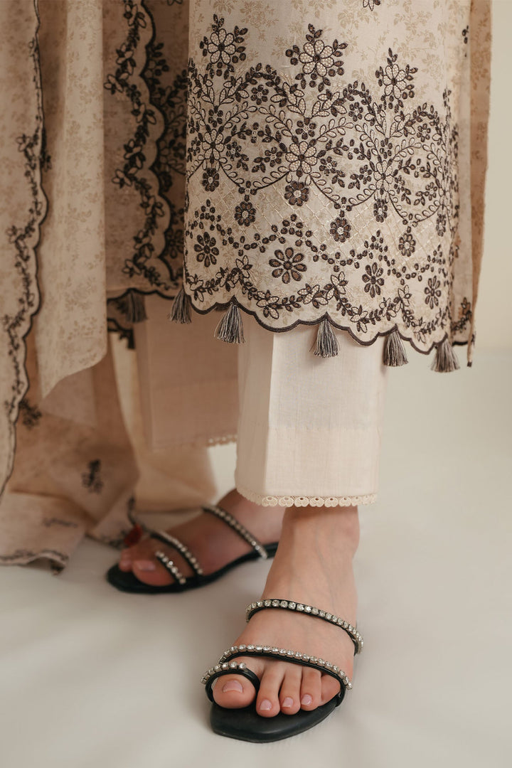 Cross Stitch - Ivory Noir Lawn Digital Suit For Women - 3 Piece